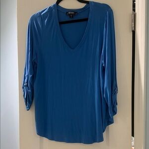 Karen Kane Royal Blue V-Neck Blouse